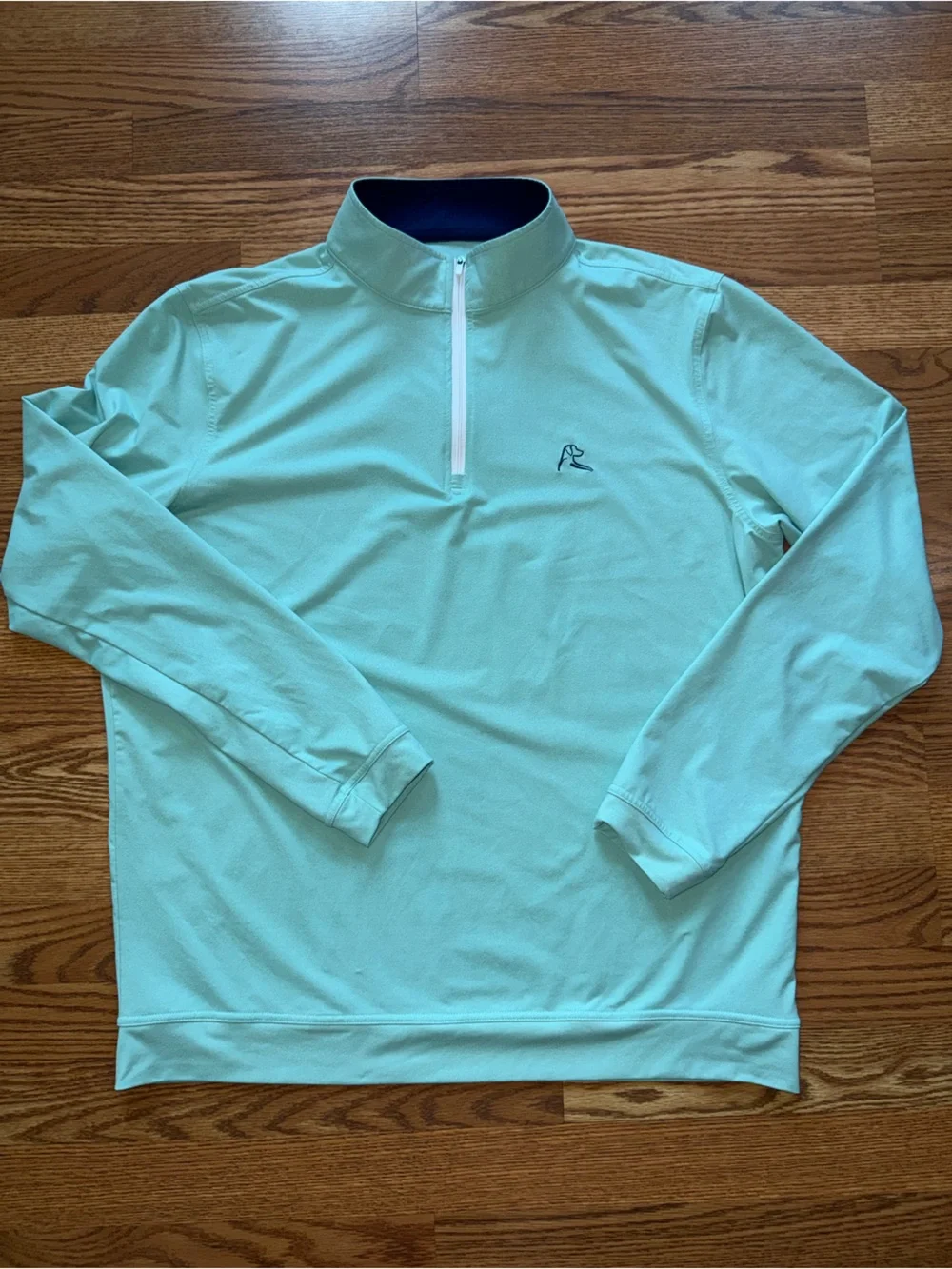 Men's Rhoback “The Antigua” Lightweight Mint Quarter Zip Long-Sleeve Top Large